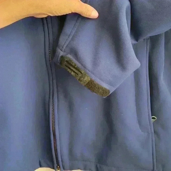 Nautica Men's Blue Jacket Size XL Long Sleeve Full Zip Teal Blue Soft Shell - Picture 7 of 14